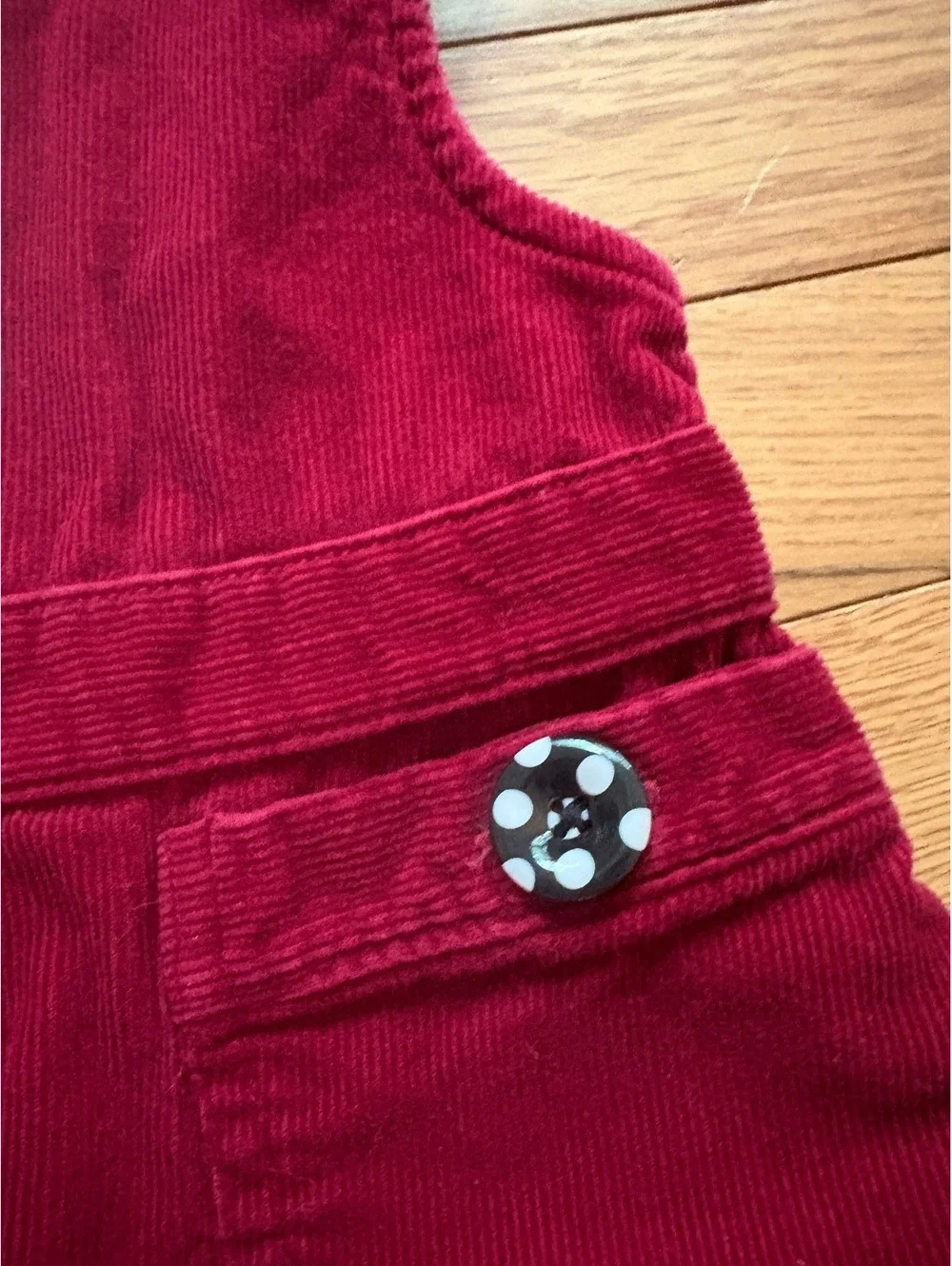 Gymboree Girls 3T Red Corduroy Dress with Panda Applique